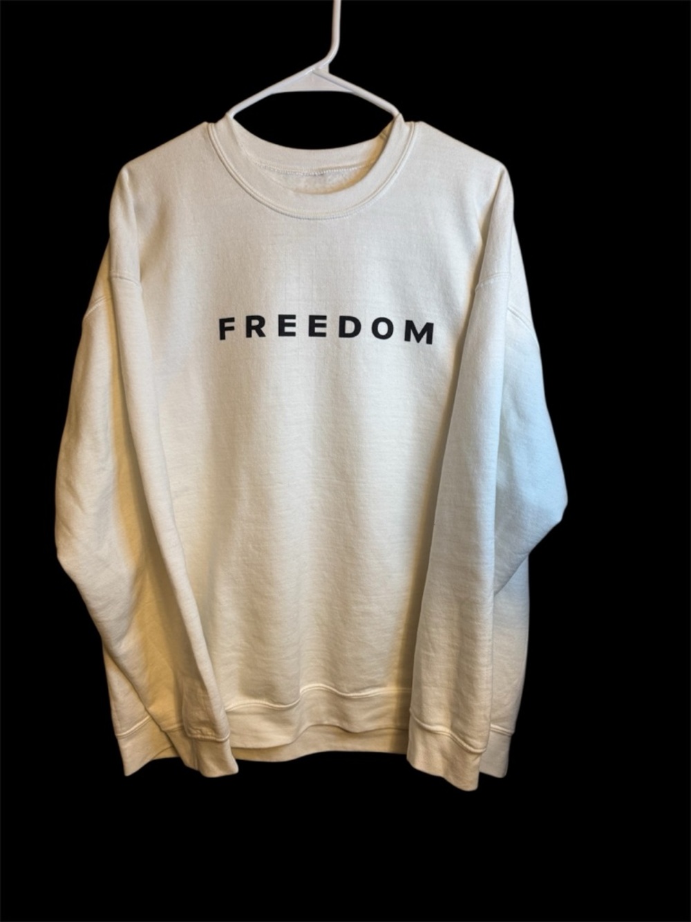 Freedom Cream Crewneck Sweater